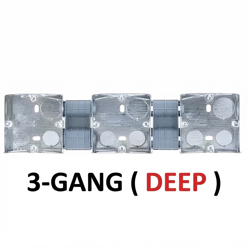  STEEL BOX 3X3 3-GANG PLASTIC CONNECTOR (DEEP) 