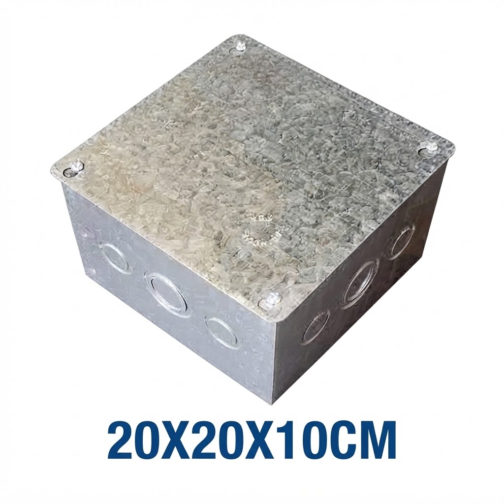  STEEL BOX ELECTRIC 20X20X10CM WITH COVER 