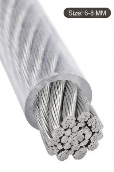  STEEL WIRE 6MM (6-8MM) - PLASTIC COATED 