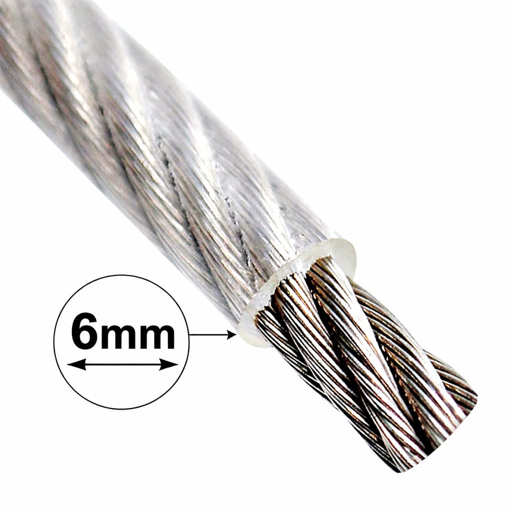  STEEL WIRE 6MM (6-8MM) - PLASTIC COATED 