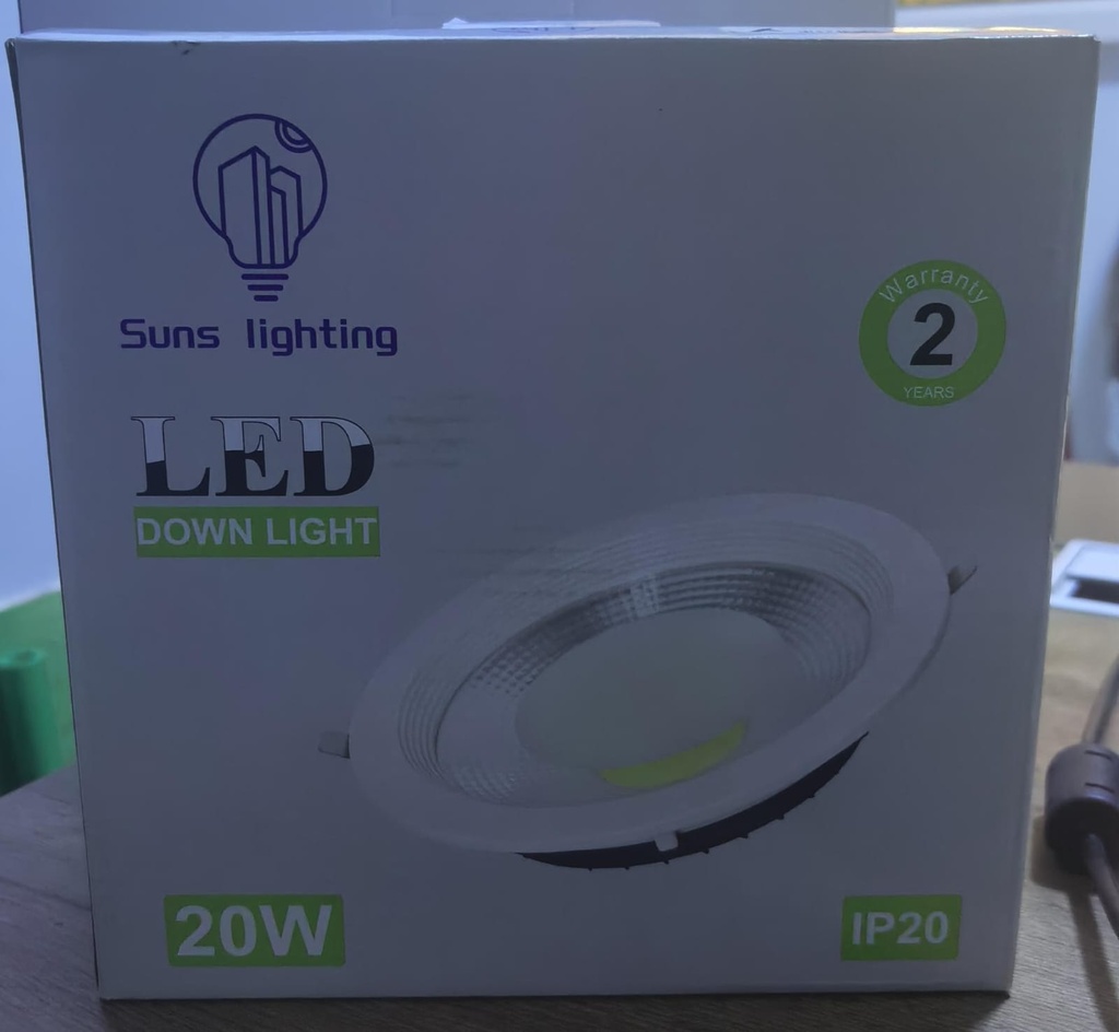 SUN LIGHTS LED DOWNLIGHT 20W 220W YELLOW 4000K -CHINA