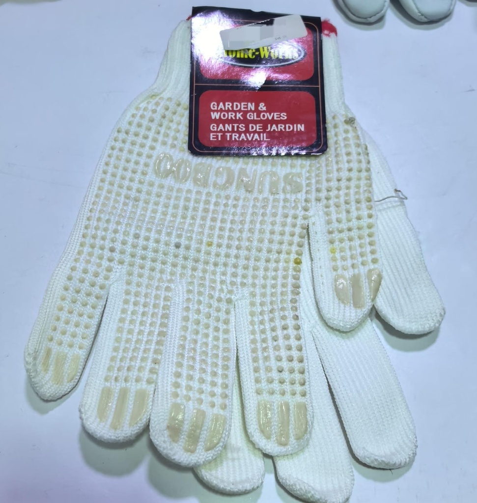  SUNGBOO HAND GLOVES WHITE DOTTED ONE SIDE 