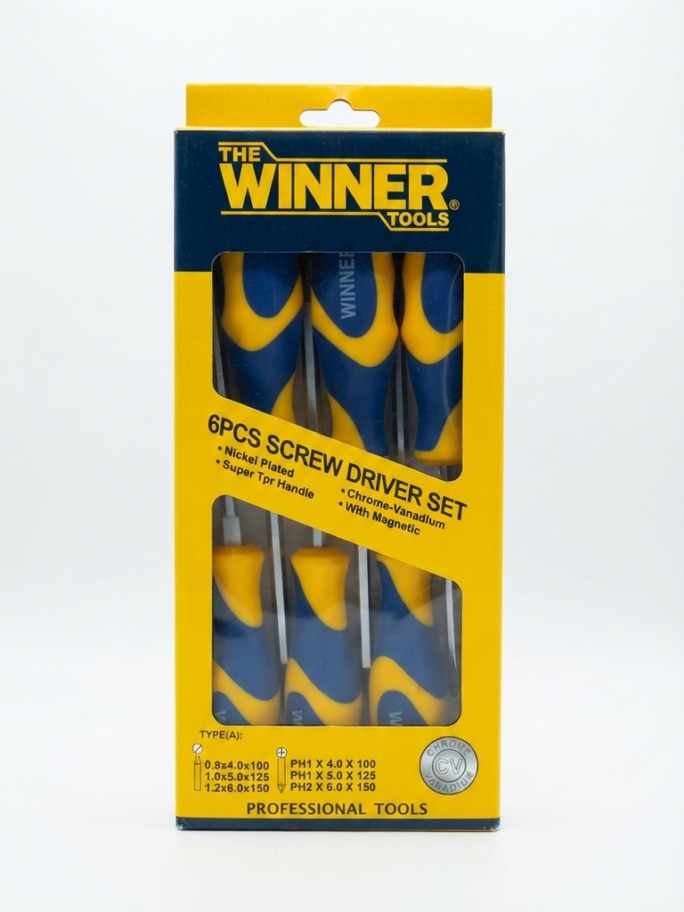  THE WINNER 6PCS SCREW DRIVER SET (-) (+) -CHIHNA 
