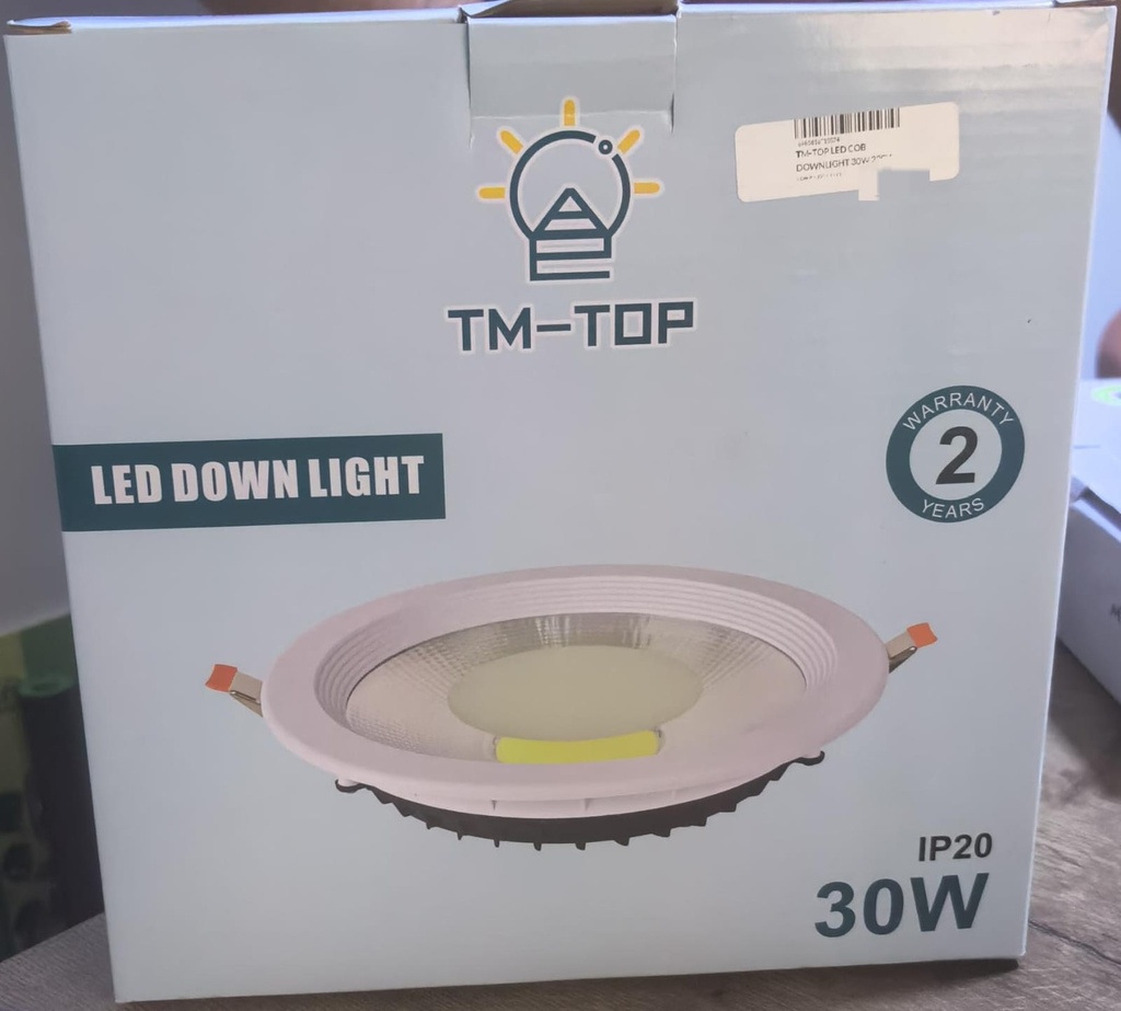  TM-TOP LED COB DOWNLIGHT 30W 220V WHITE 6500K -T-DL-TTD-30 