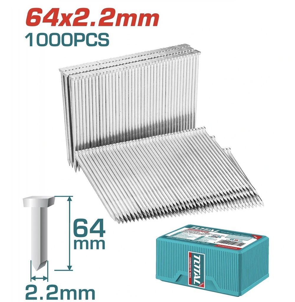  TOTAL CONCRETE NAIL 64MM 6.4MMX2.2MM - TAC918643 