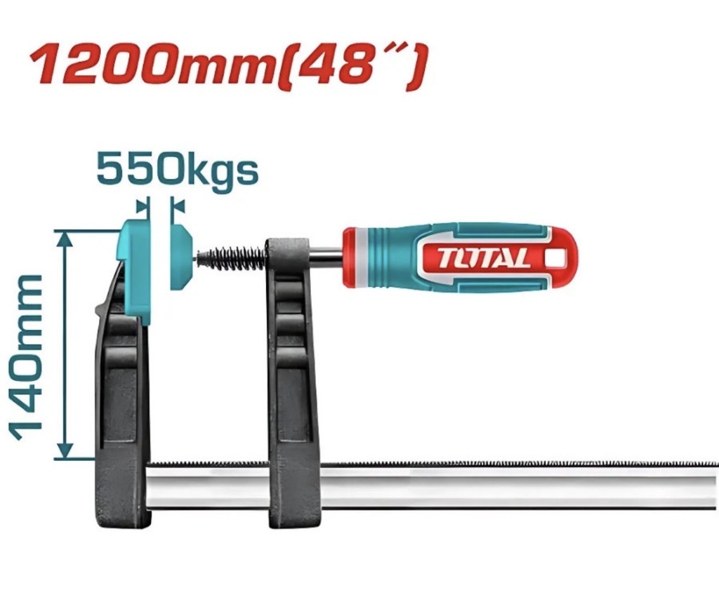  TOTAL F-CLAMP 140X1200MM - THT131402 