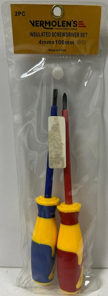  VERMOLEN'S INSULTED SCREW DRIVER 2PS SET 4MMX100MM 