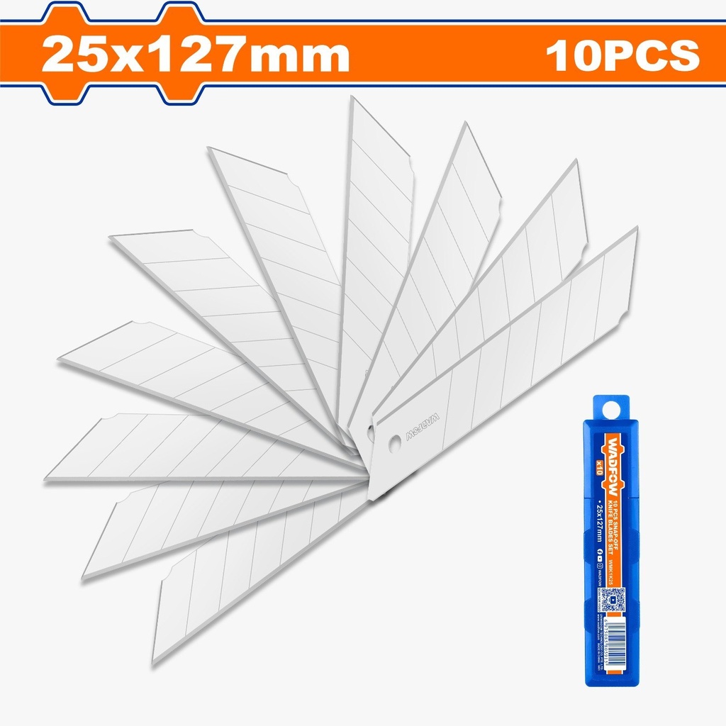  WADFOW 10PC KNIFE BLADE SET 25X127MM -CHINA 