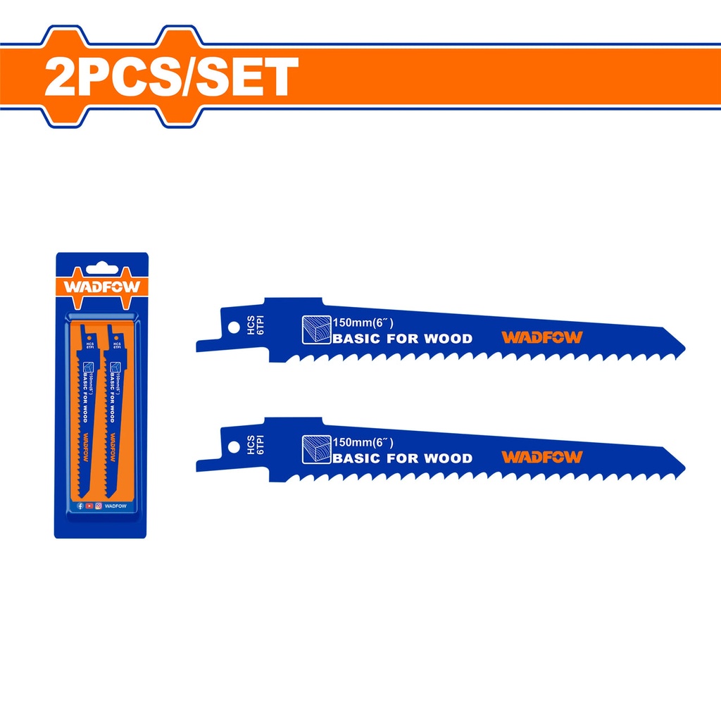  WADFOW 2PCS RECIPROCATING SAW BLADE FOR WOOD 