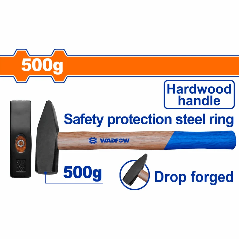  WADFOW MACHINIST HAMMER STEEL HEAD WOOD HANDLE 500G 