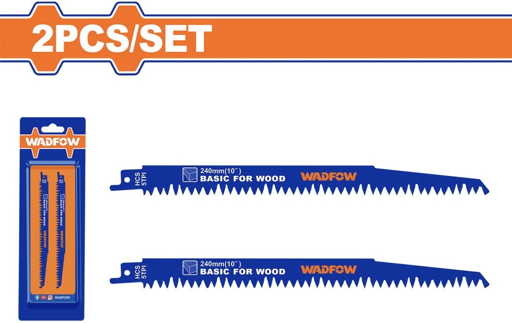  WADFOW RECIPROCATING SAW BLADES 240MM( 9.5") 