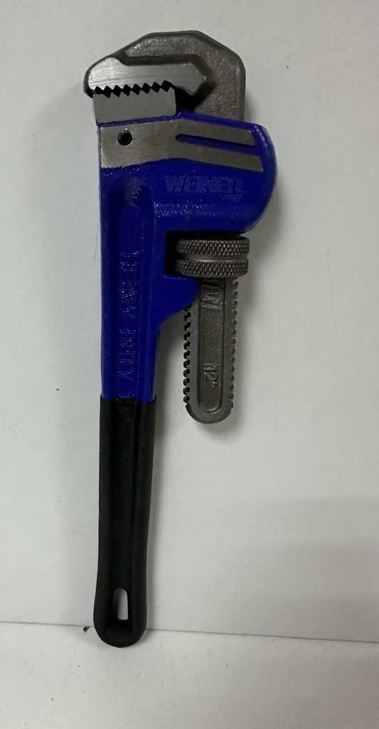  WEINER ADJUSTABLE PIPE WRENCH BLACK/BLUE 12" -CHINA 
