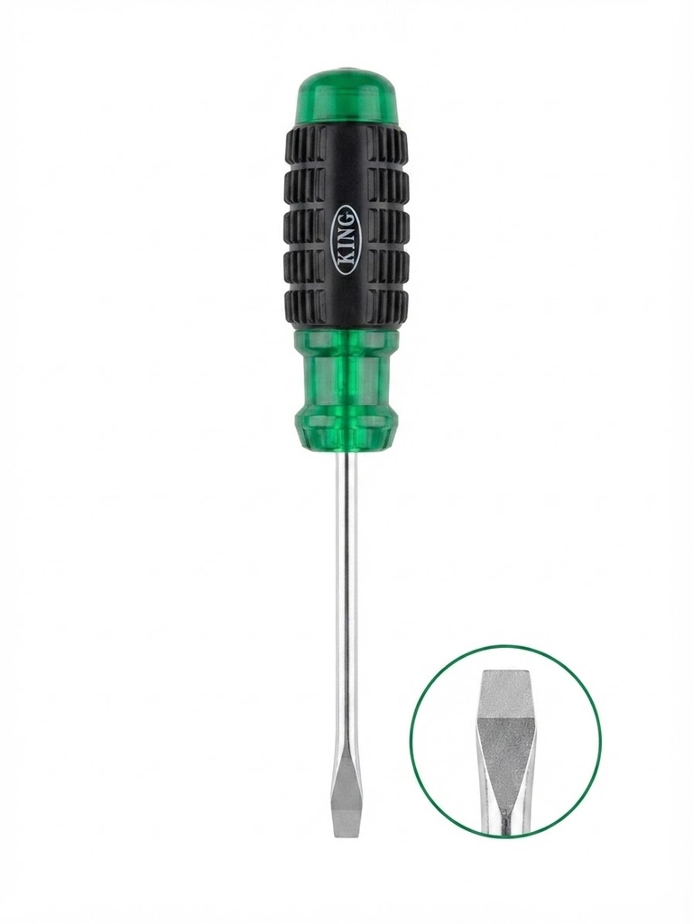 KING SCREW DRIVER GREEN/BLACK 6X250MM (-) (+) (TAIWAN)