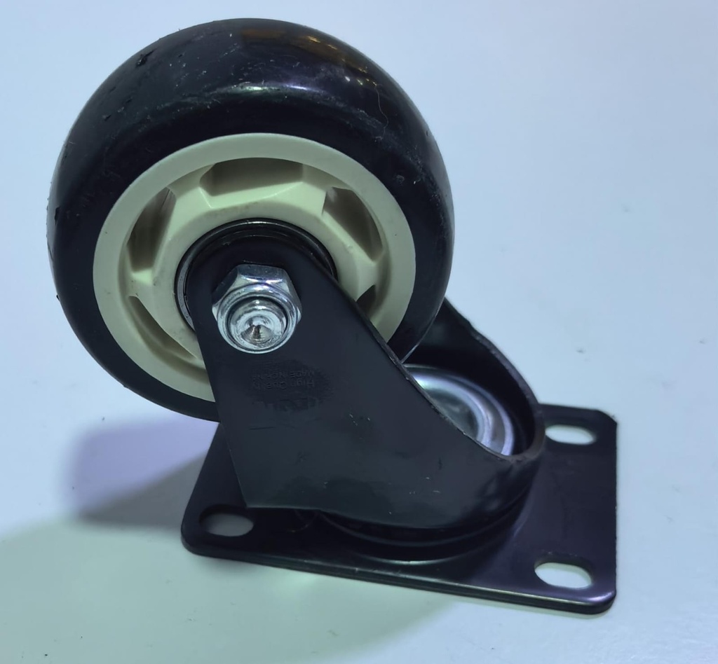  WHEEL BLACK RUBBER BEARING 3" 75MM - KIT/JIALILILE 