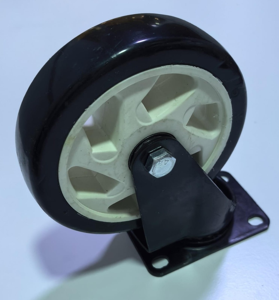  WHEEL BLACK RUBBER BEARING 5" 125MM - JIALILILE 