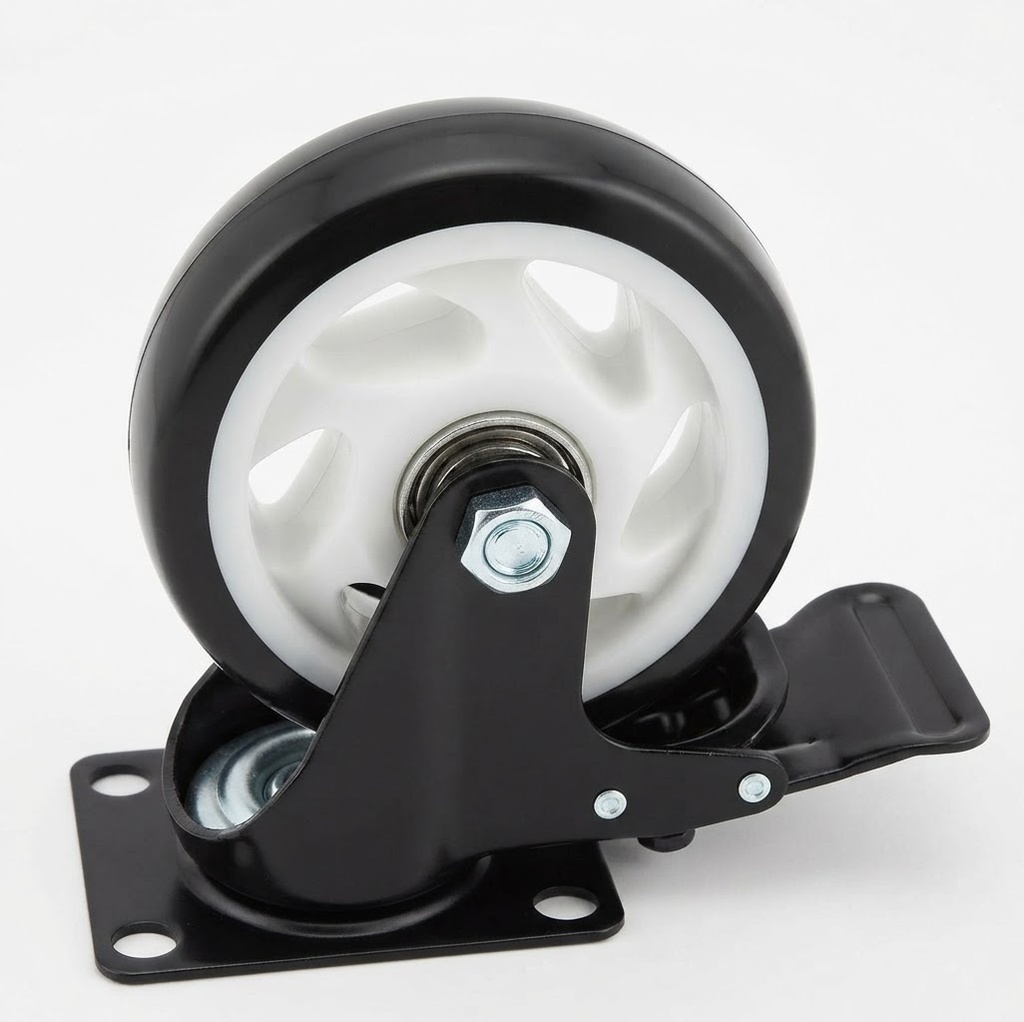 BMB WHEEL BLACK RUBBER BREAK 4" 100MM-CHINA/1138-003