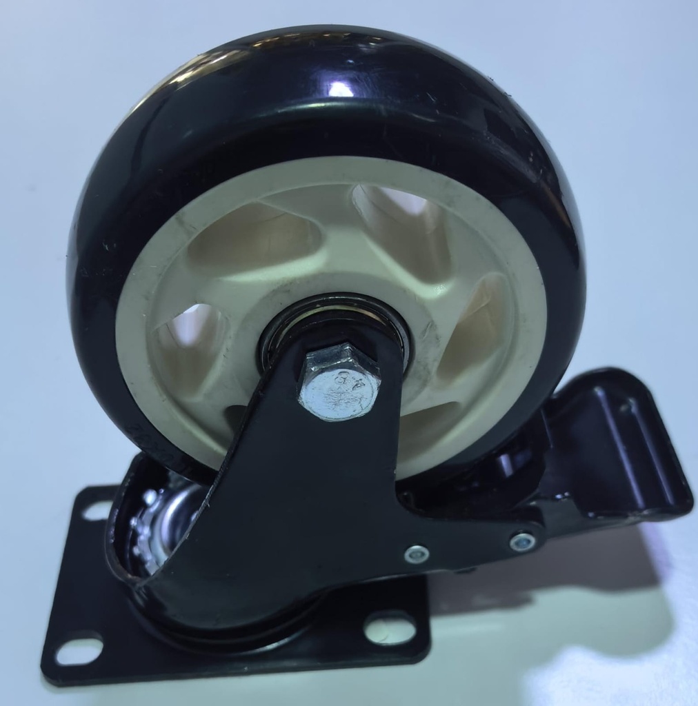 BMB WHEEL BLACK RUBBER BREAK 4" 100MM-CHINA/1138-003