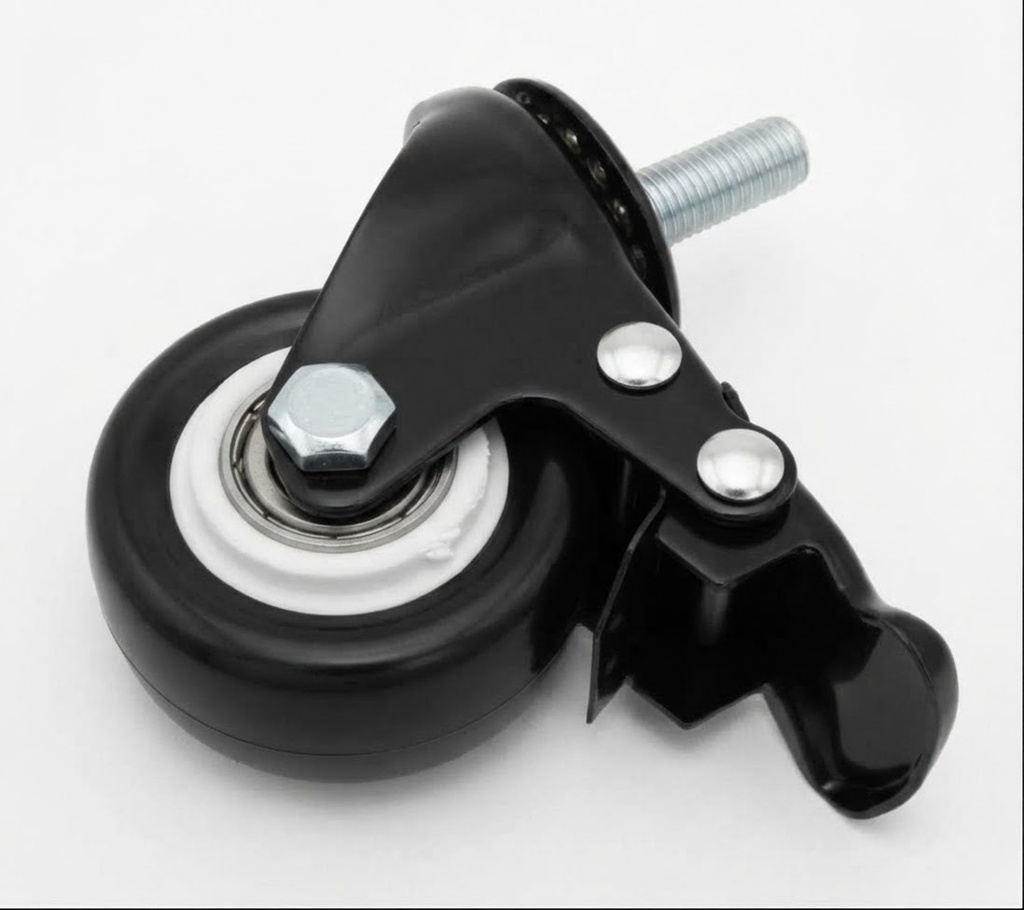 WHEEL BLACK RUBBER BREAK BOLT TYPE 2" 60MM 