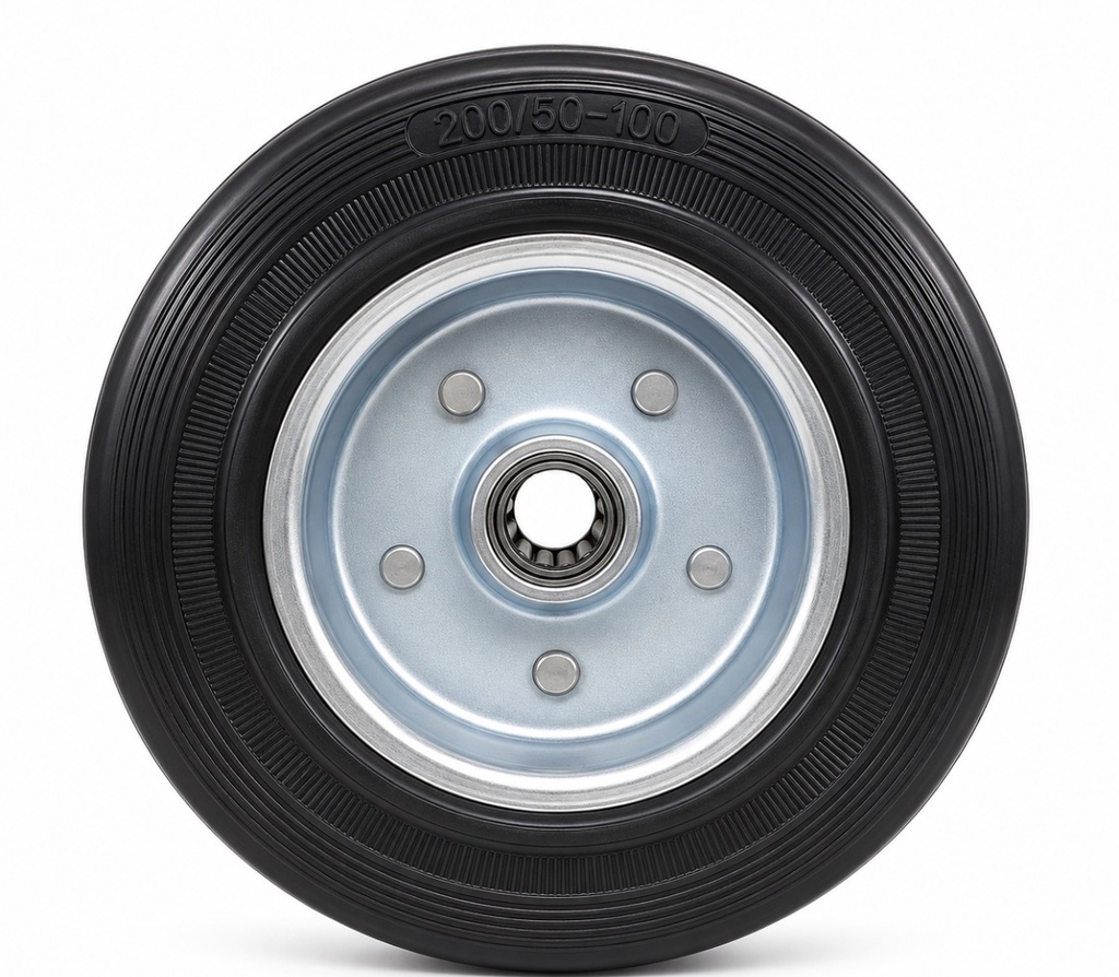  WHEEL BLACK WITHOUT BASE 8" 200/50-100 - KIT 