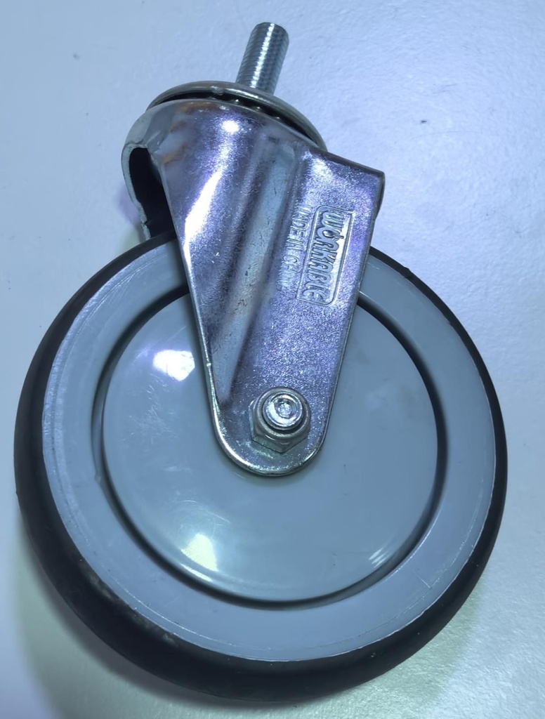  WHEEL GRAY RUBBER BEARING BOLT TYPE 5" 125MM - SPEED 