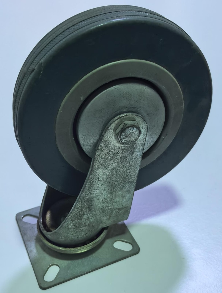  WHEEL GRAY RUBBER BEARING TYPE 5" 125MM - SPEED 