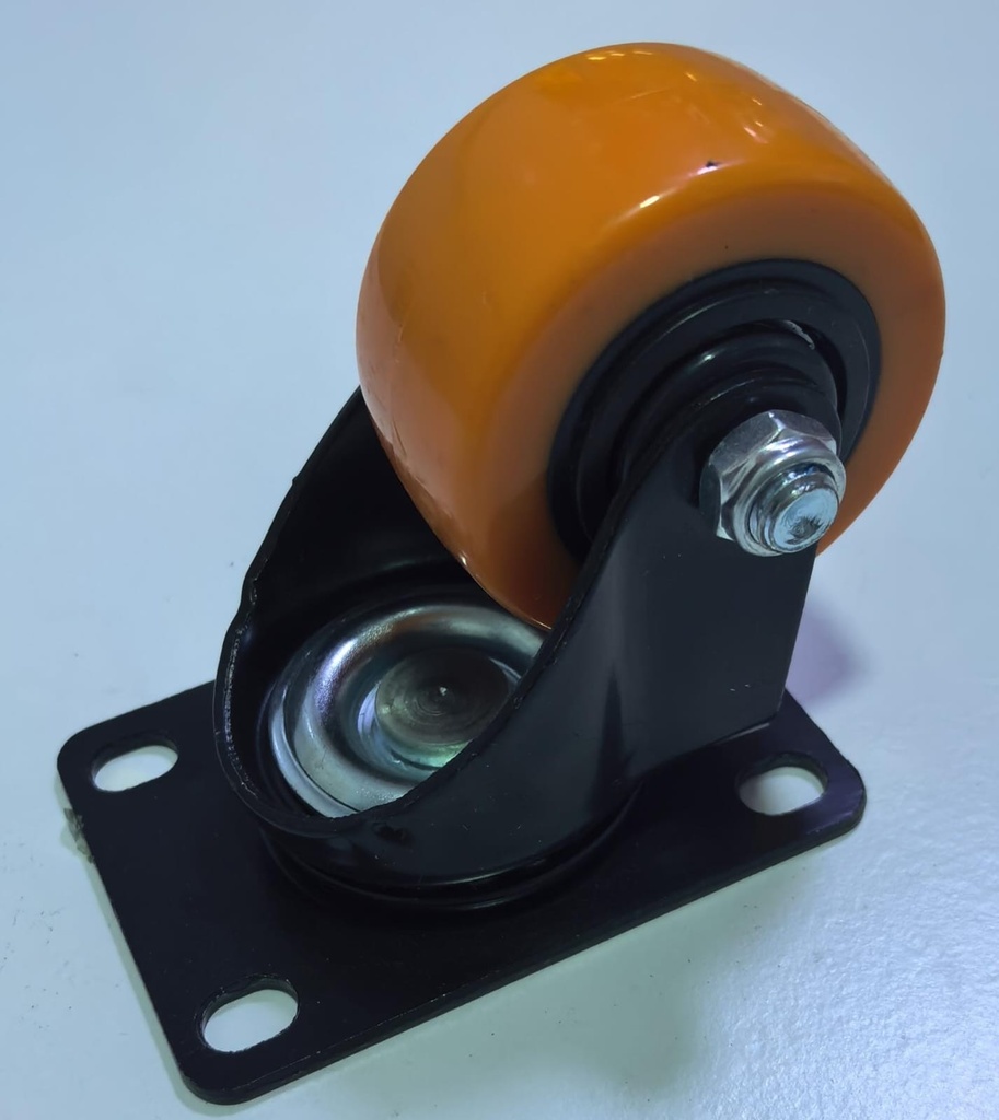  WHEEL ORANGE RUBBER BEARING 2.5" 65MM - STRONG/KIT 