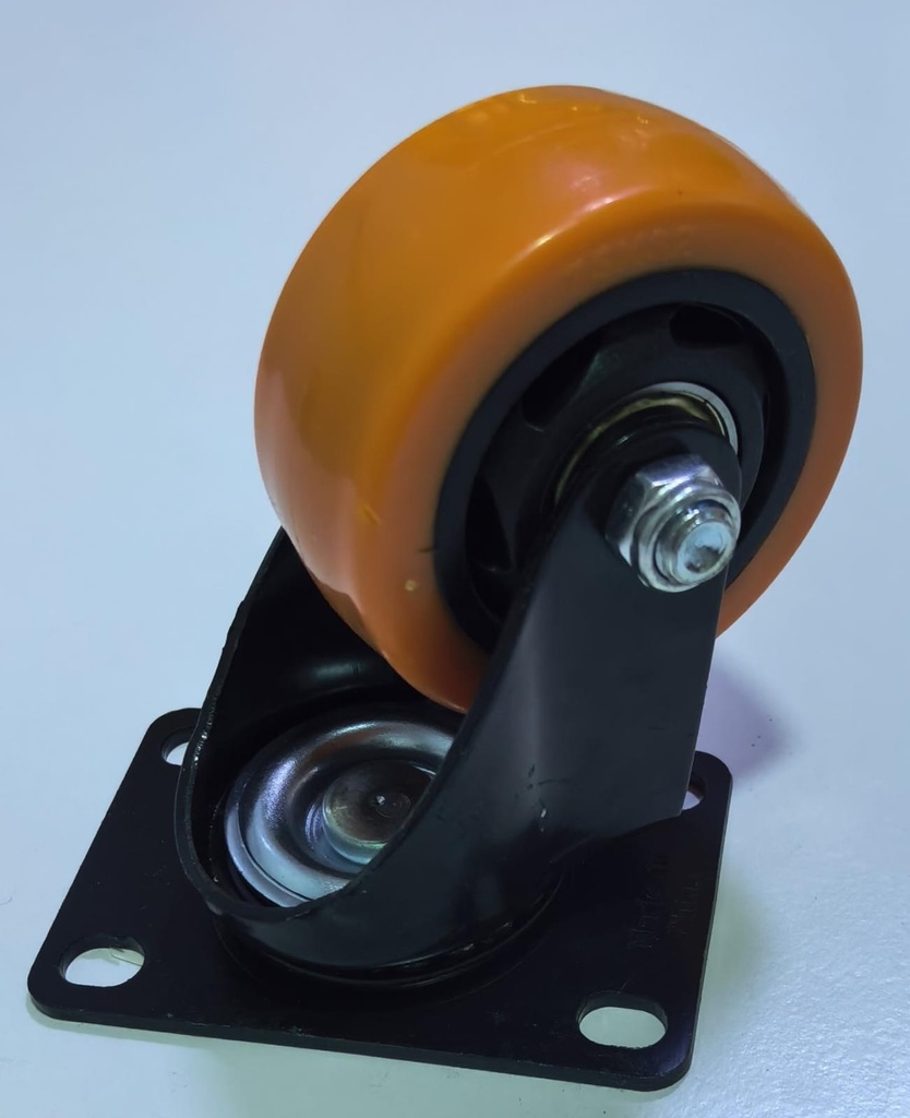  WHEEL ORANGE RUBBER BEARING 3" 75X32 - STRONG 
