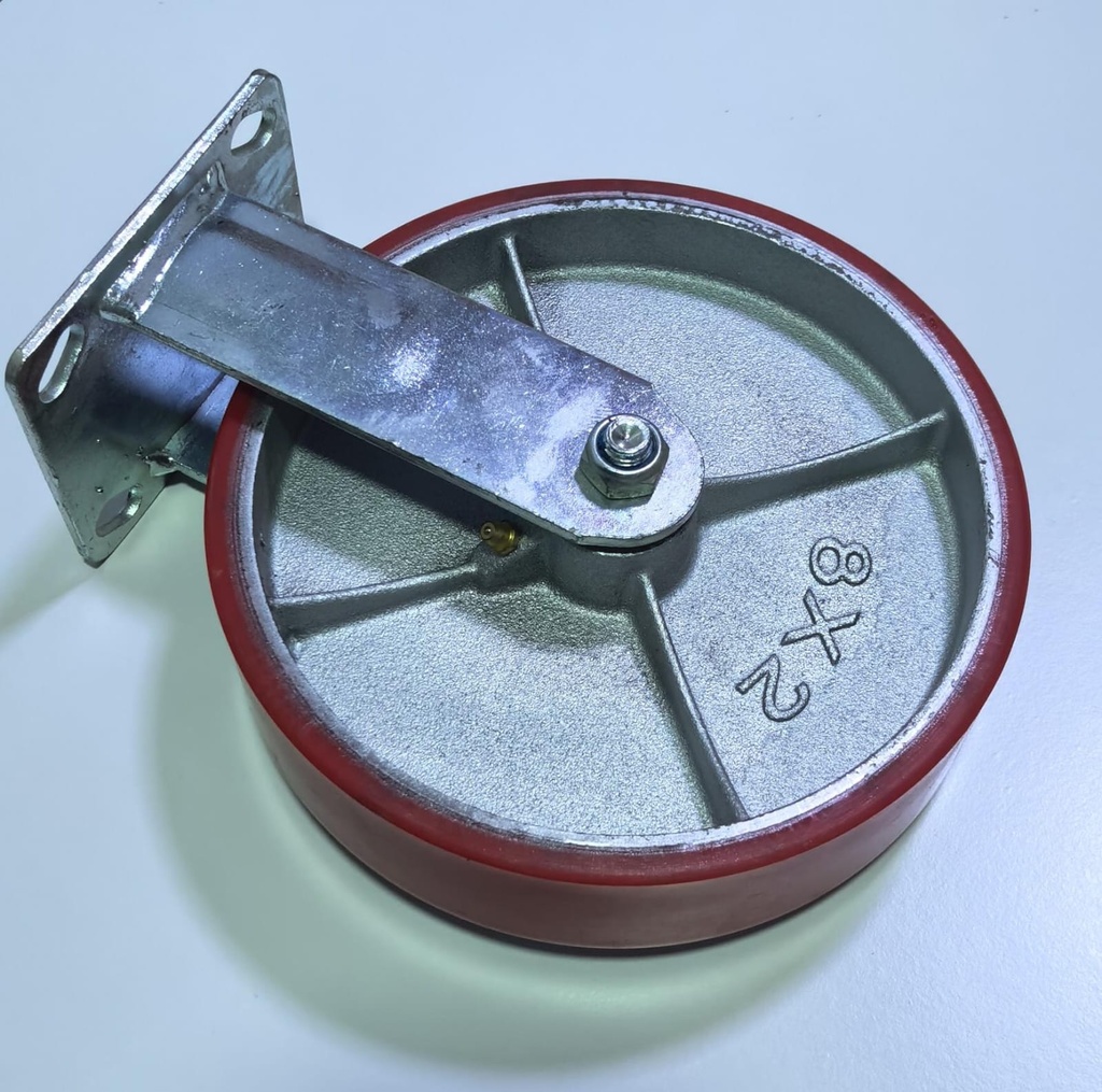  WHEEL RED FIX TYPE 8X2 200MM 8" - STRONG 