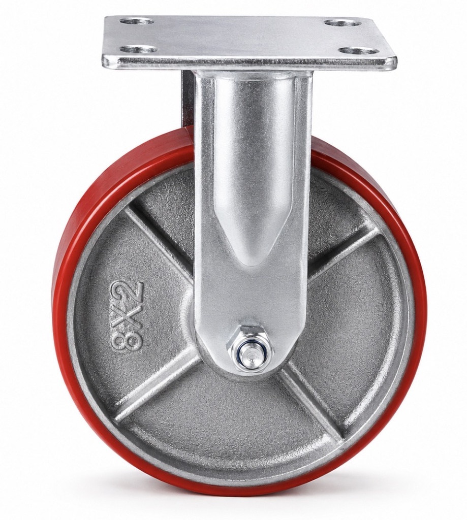  WHEEL RED FIX TYPE 8X2 200MM 8" - STRONG 