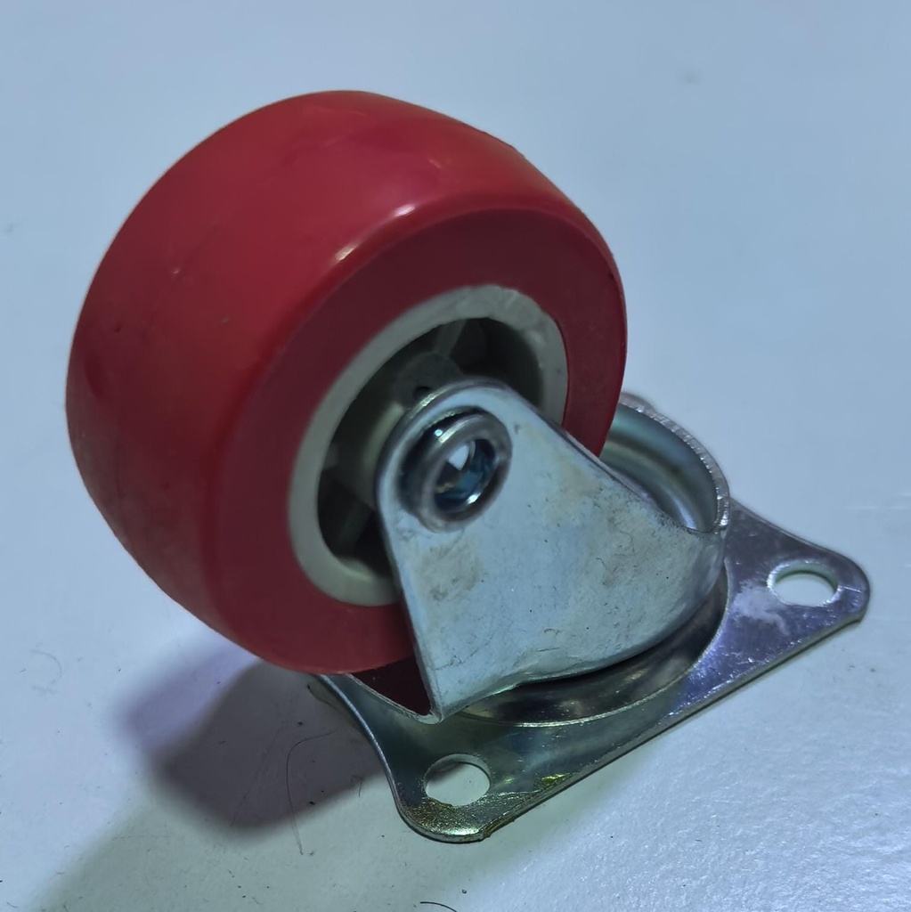  WHEEL RED RUBBER BEARING 1.5" 40MM 