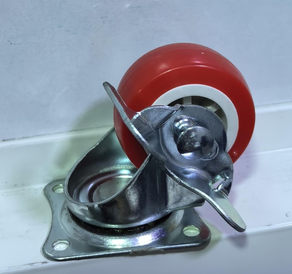  WHEEL RED RUBBER BREAK TYPE 1.5"  40MM 