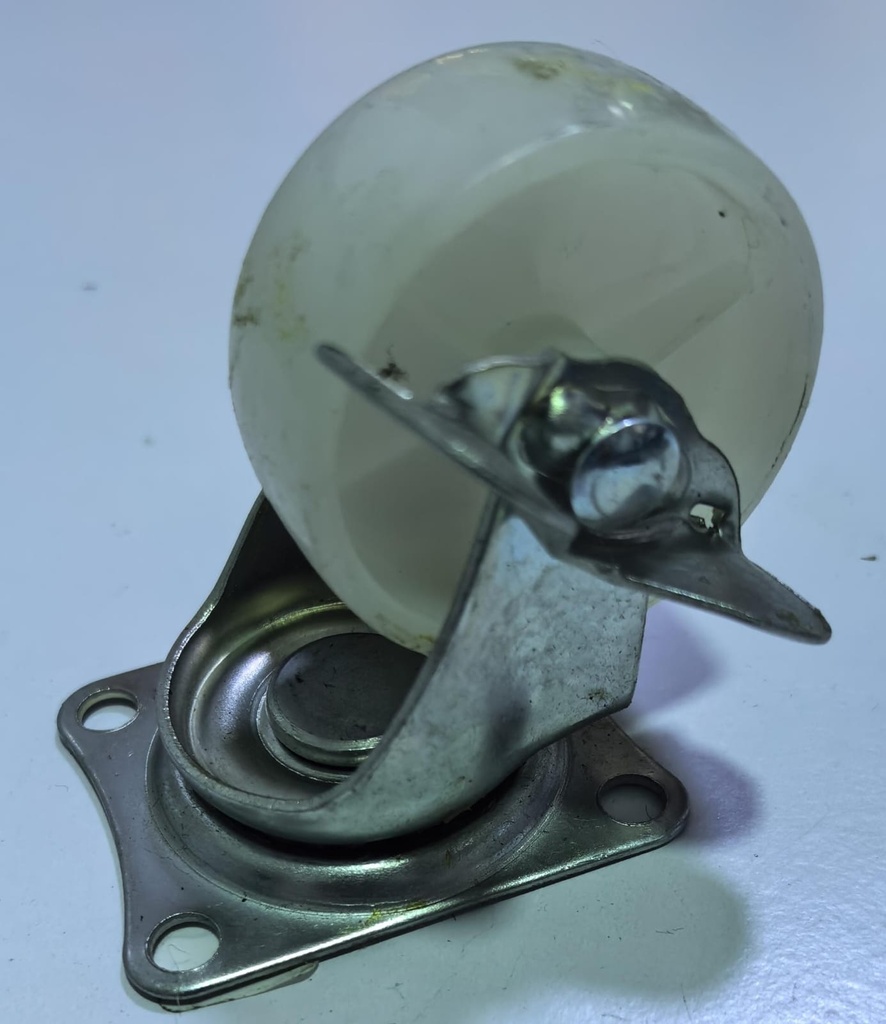  WHEEL WHITE PLASTIC 2" BREAK TYPE (NO-196) - 20003231 