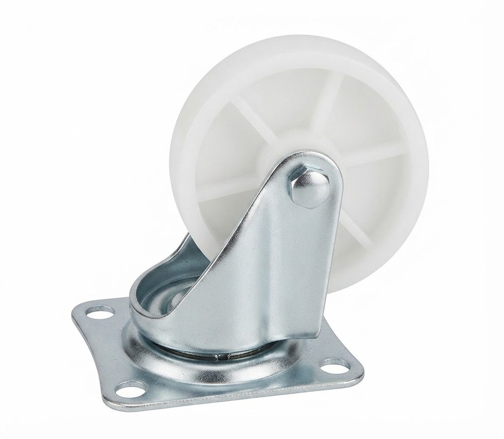  WHEEL WHITE PLASTIC 2.5" BEARING TYPE 