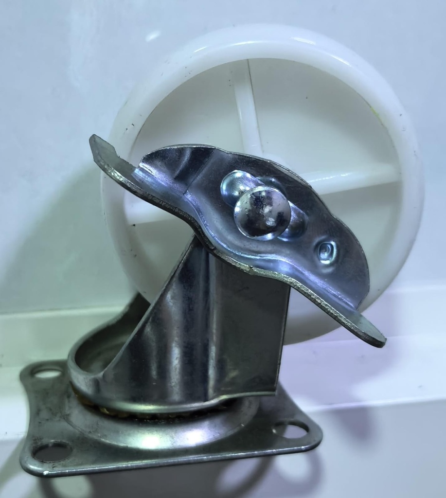  WHEEL WHITE PLASTIC 3" BREAK TYPE 