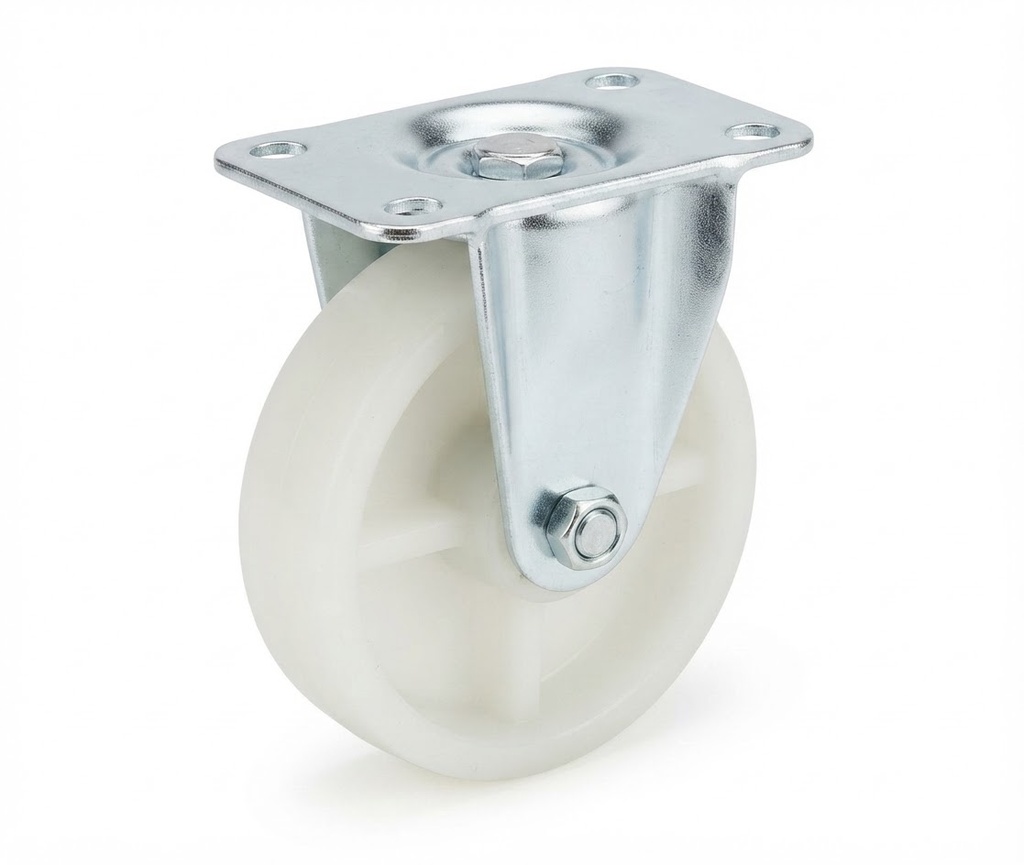  WHEEL WHITE PLASTIC 3" FIX TYPE 