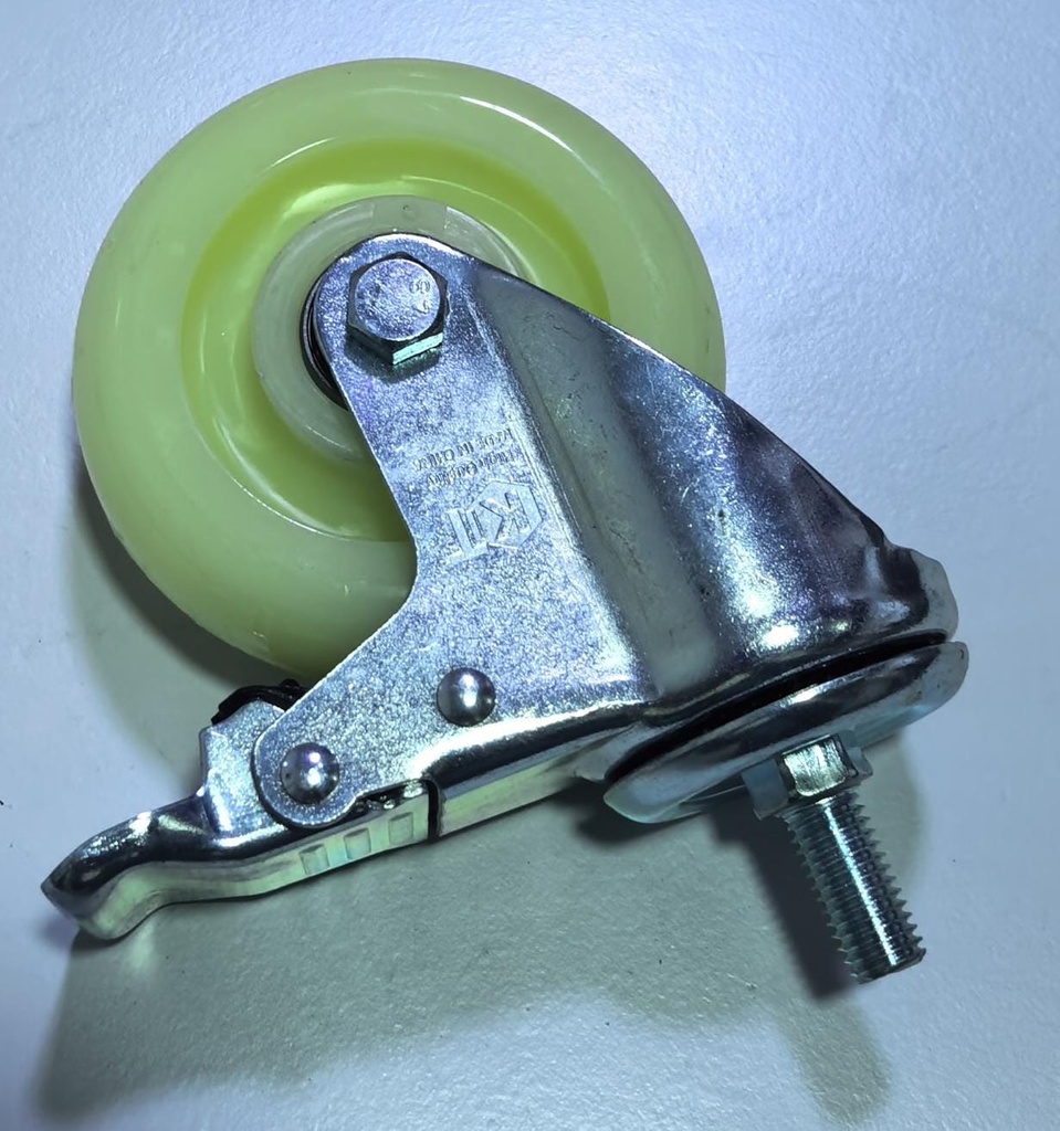  WHEEL WHITE RUBBER 4" BOLT BREAK TYPE - WORKABLE 