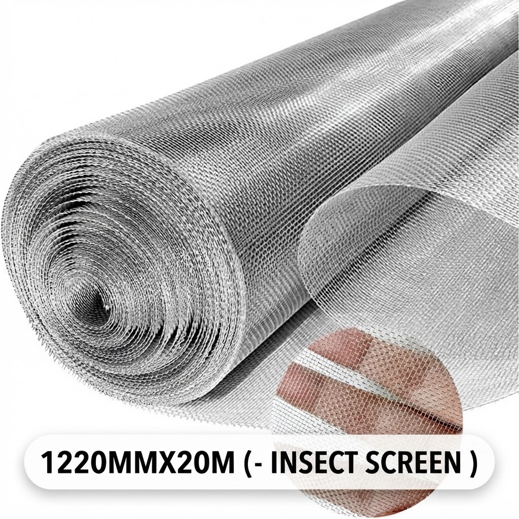  WIRE MESH ALUMINIUM 1220MMX20M - (INSECT SCREEN) 
