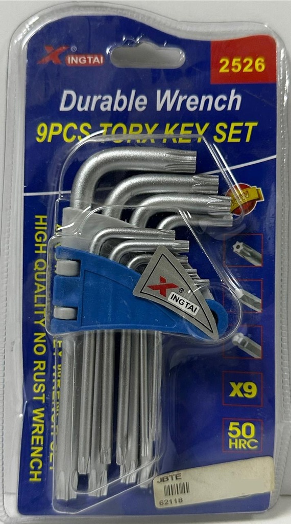  XINGTAI DURABLE WRENCH 9PCS TORX KEY SET -CHINA 