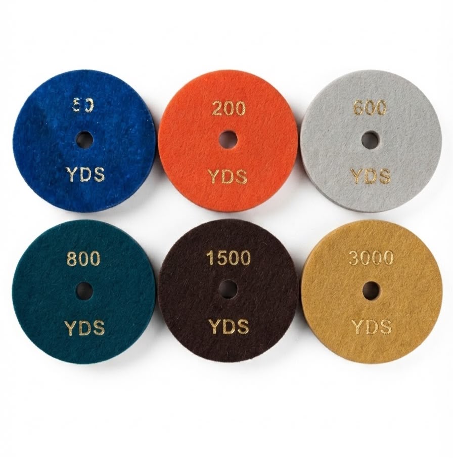  YDS FLEXIBLE POLISHING PAD 4" MARBLE & GRANITE - ALL GRIT 