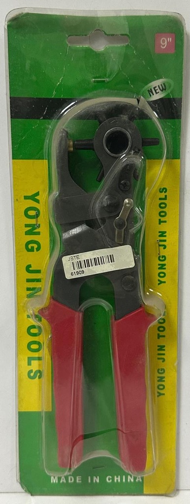  YONG JIN TOOLS LEATHER PUNCH 9" RED HANDLE 