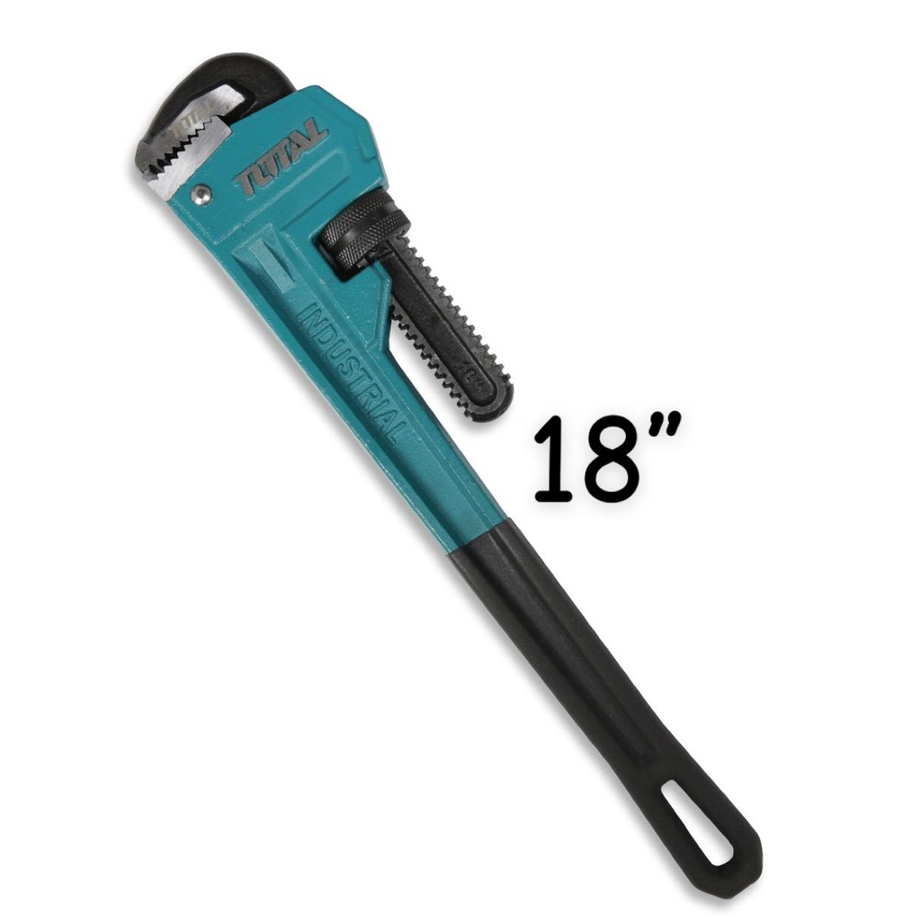JCTOP ADJUSTABLE PIPE WRENCH BLACK/GREEN H/DUTY 18" -CHINA A/BN0018