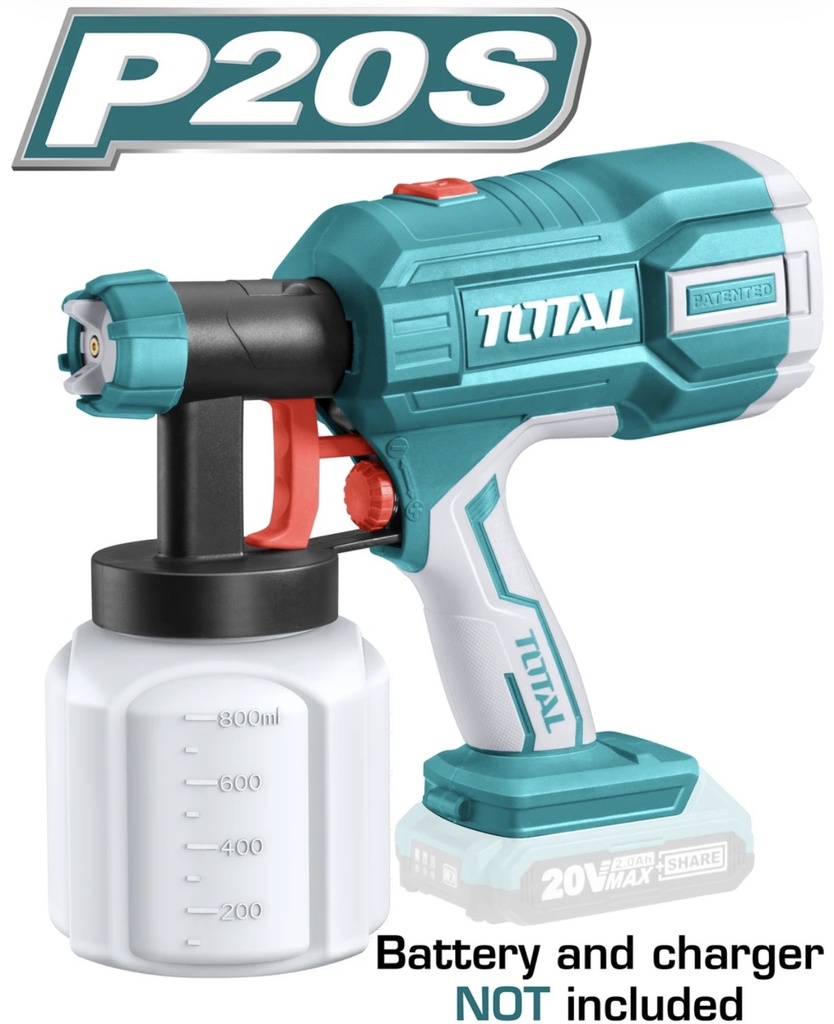 TOTAL SPRAY GUN 20V 800ML -CHINA/TSGLI2001
