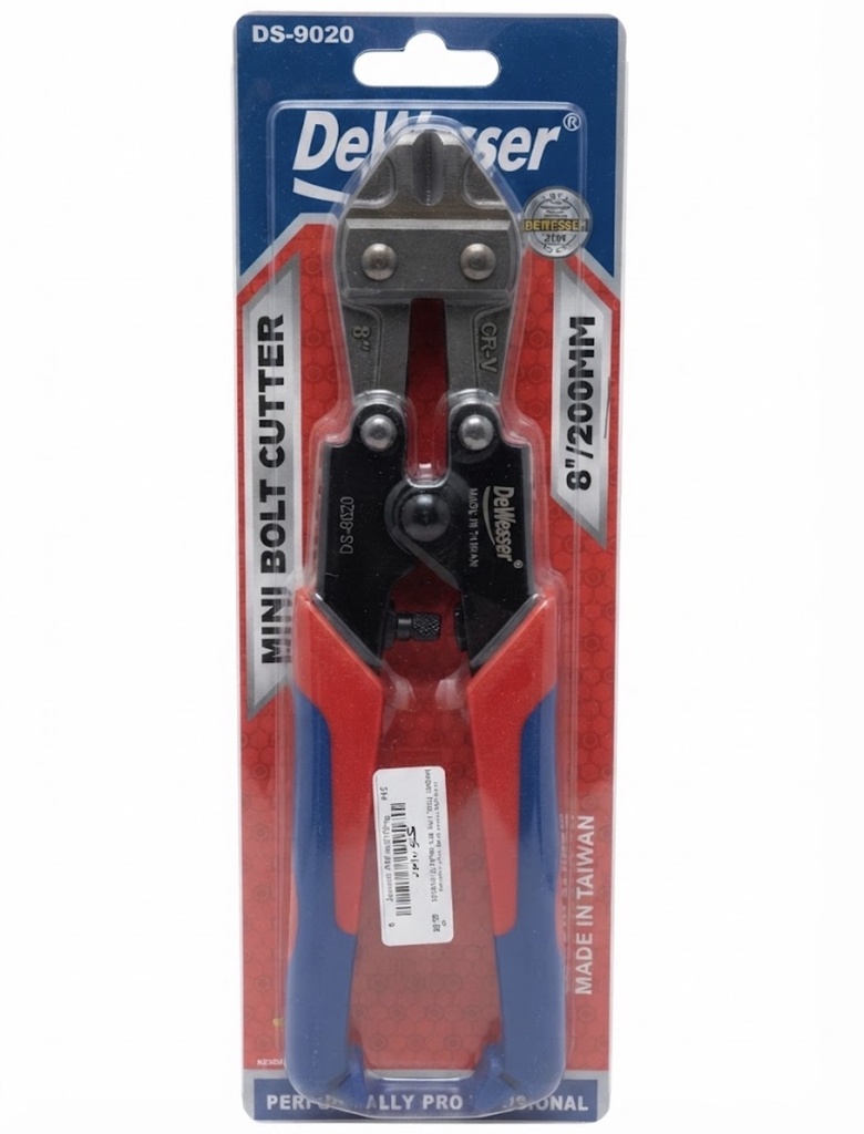 DEWEWSSER MINI BOLT CUTTER 8" 200MM RED/BLACK HANDLE-TAIWAN/DS-9020