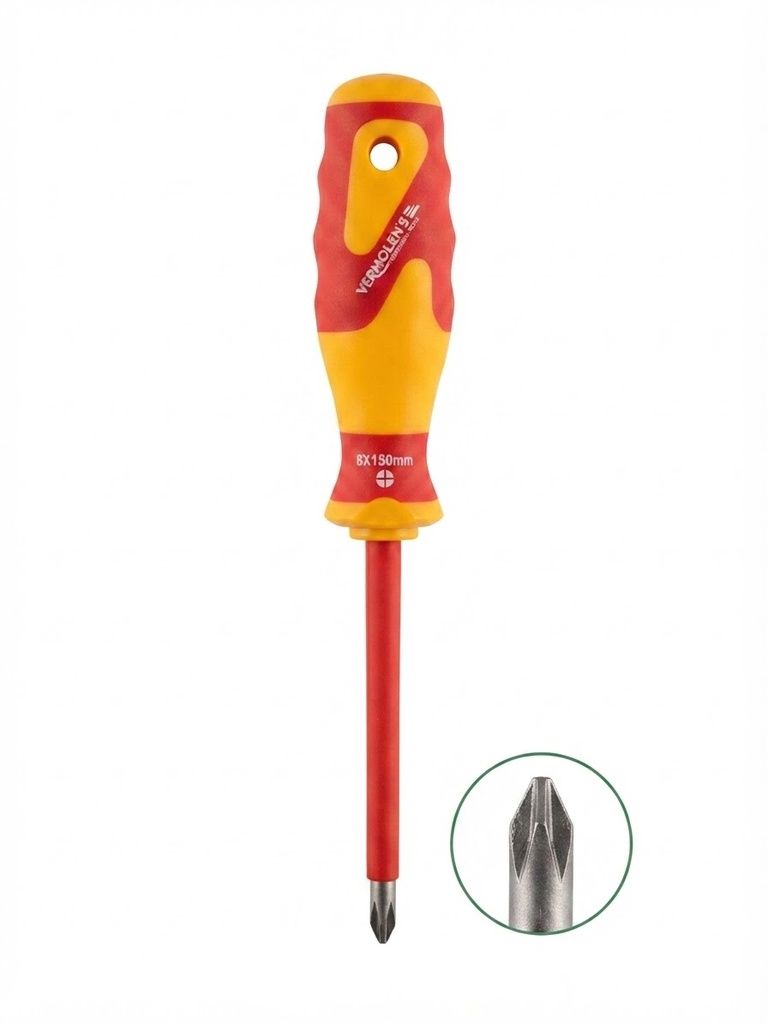 VERMOLEN'S INSULATED SCREW DRIVER BIG (-) (+) 6MMX150MM