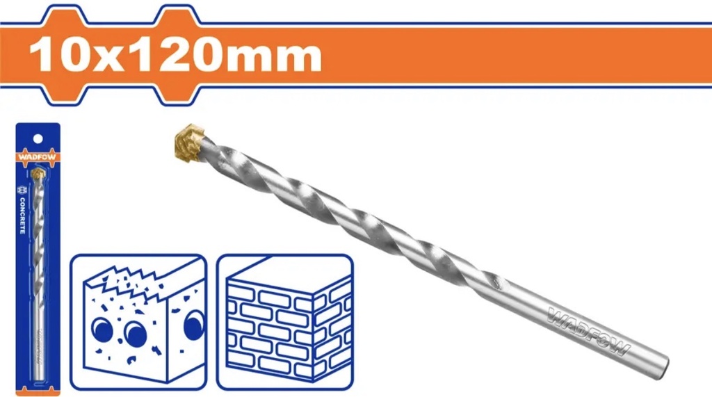 WADFOW MASONRY DRILL BIT 10X120MM-CHINA-WMJ1K10
