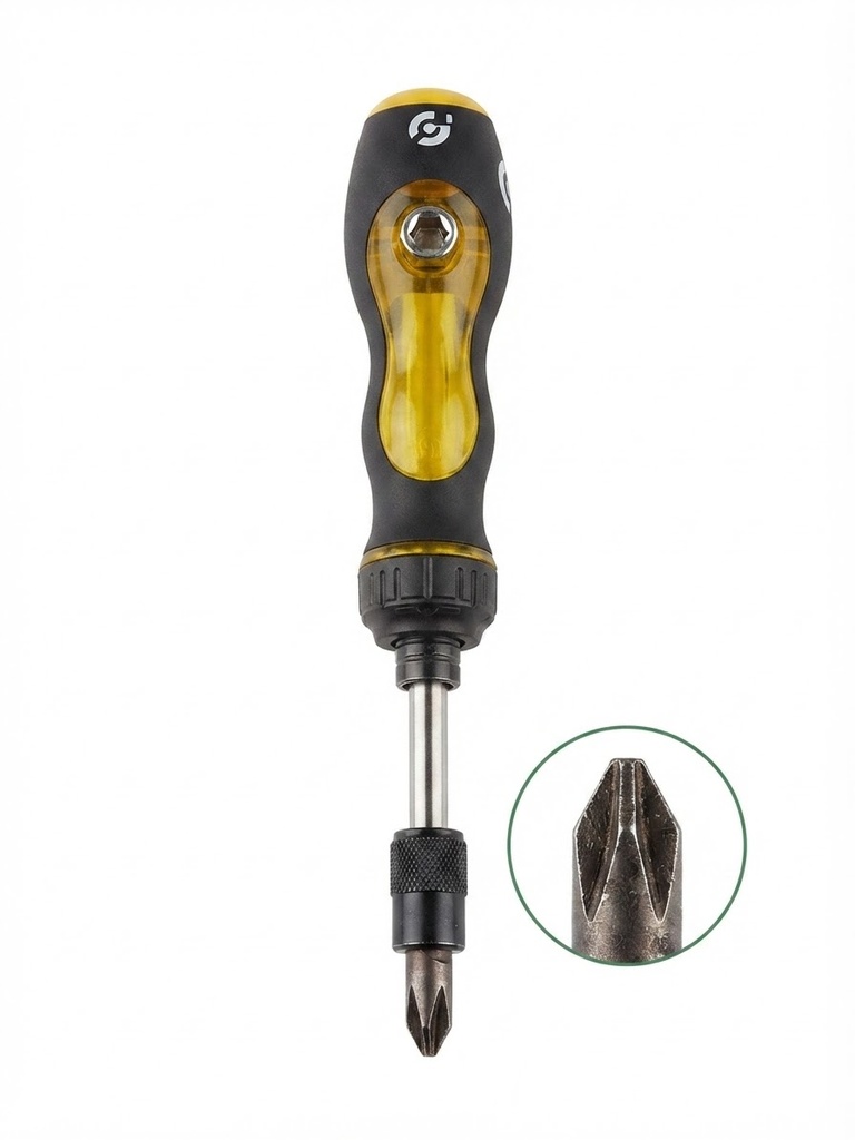 SCREW DRIVER BIG (-) (+) YELLOW RUBBER GRIP-CHINA