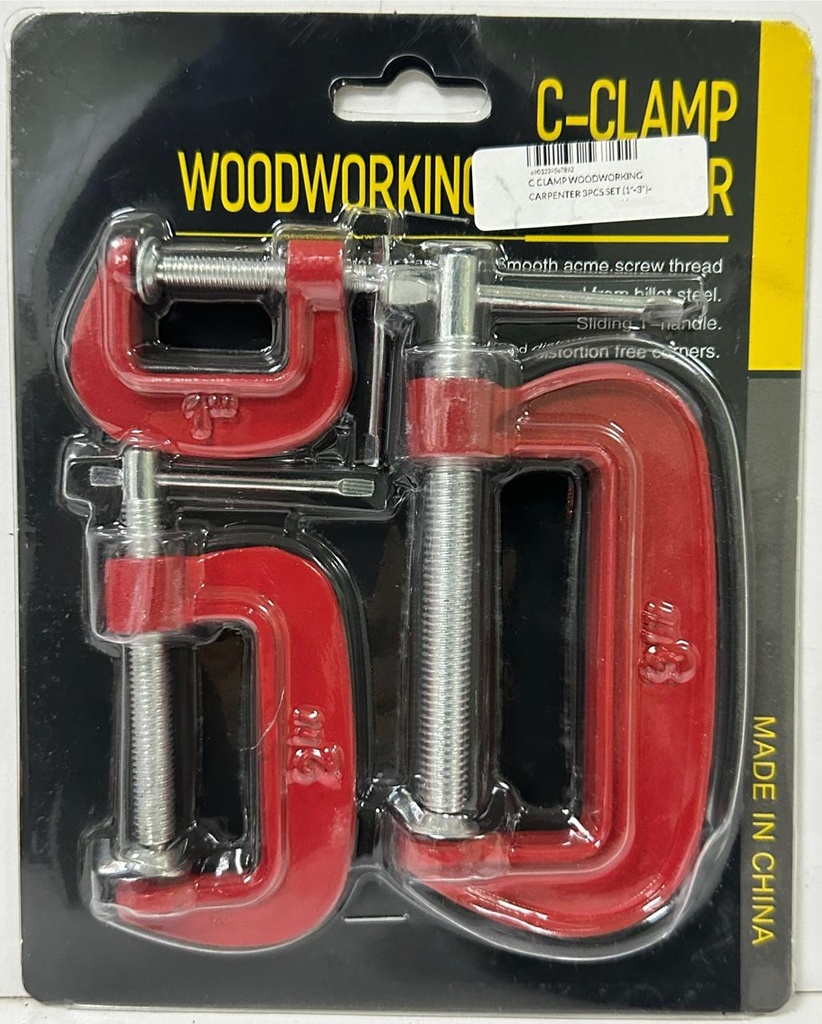 YDS C CLAMP WOODWORKING CARPENTER 3PCS SET (1"-3")-CHINA
