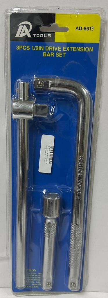 IA TOOLS 3PCS 1/2IN DRIVE EXTENSIONBAR SET -AD-8613