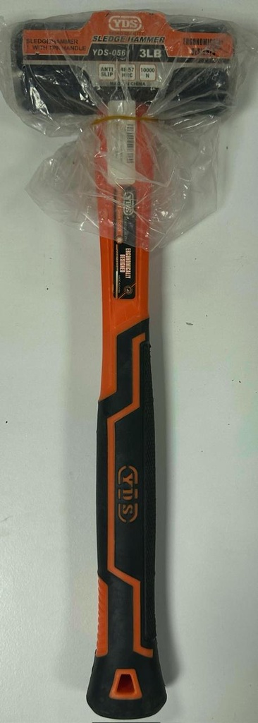 YDS SLEDGE  HAMMER WITH RUBBER HANDLE 3LB -CHINA/0561