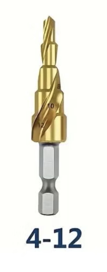 YDS STEP DRILL BIT SPRIAL GROOVE (4-12MM) CHINA/0148